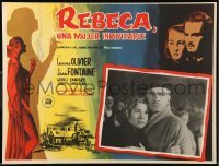 5k237 REBECCA Mexican LC R50s Alfred Hitchcock, close up of Laurence Olivier & Joan Fontaine!