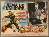 5k238 RED BADGE OF COURAGE Mexican LC '51 Audie Murphy w/ pen & paper, John Huston, Stephen Crane