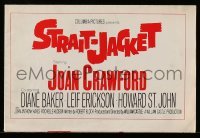 5k070 STRAIT-JACKET pressbook '64 crazy ax murderer Joan Crawford, directed by William Castle!