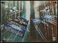 5k023 RETURN OF THE JEDI lenticular 15x20 video poster R1985 video cassettes chasing stormtroopers!