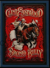 5k112 BRONCO BILLY die-cut promo brochure '80 Clint Eastwood, Huyssen & Gerard Huerta art!
