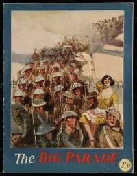5m072 BIG PARADE souvenir program book '25 King Vidor's World War I epic, John Gilbert, cool art!