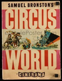 5m077 CIRCUS WORLD Cinerama souvenir program book '65 John Wayne, Cardinale, cool content & artwork!