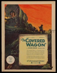 5m080 COVERED WAGON souvenir program book '23 great Hibbiker art of pioneers on The Oregon Trail!