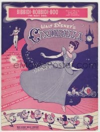 5m011 CINDERELLA color sheet music '50 Walt Disney cartoon classic, Bibbidi-Bobbidi-Boo!