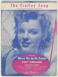 5m038 MEET ME IN ST. LOUIS sheet music '44 Judy Garland, classic musical, The Trolley Song!