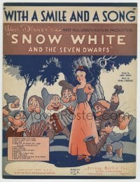 5m006 SNOW WHITE & THE SEVEN DWARFS sheet music '37 Disney classic, With a Smile and a Song!