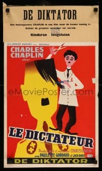 5p244 GREAT DICTATOR Belgian R50s Charlie Chaplin directs and stars, wacky WWII comedy!