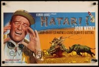 5p245 HATARI Belgian '62 Howard Hawks, great art of John Wayne in Africa!
