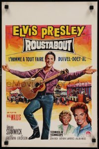 5p273 ROUSTABOUT Belgian '64 roving, restless, reckless Elvis Presley with guitar!