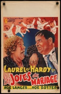 5p282 TWICE TWO Belgian R50s wacky art of Stan Laurel & Oliver Hardy, Hal Roach