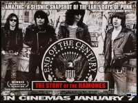 5p088 END OF THE CENTURY: THE STORY OF THE RAMONES advance British quad '05 cool image of the band!