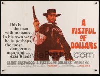 5p089 FISTFUL OF DOLLARS British quad '67 Leone, introducing the man with no name, Clint Eastwood!