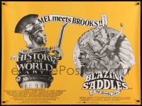 5p092 HISTORY OF THE WORLD PART I/BLAZING SADDLES British quad '80s Mel Brooks' funniest together!