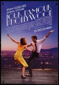 5p059 LA LA LAND advance Canadian 1sh '16 Ryan Gosling, Emma Stone dancing, all French design!