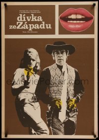 5p378 CAT BALLOU Czech 23x33 '75 classic sexy cowgirl Jane Fonda, Lee Marvin, Frantisek Subrt art!
