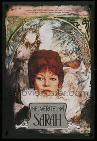5p395 INCREDIBLE SARAH Czech 22x33 '78 artwork of Glenda Jackson as actress Sarah Bernhardt!