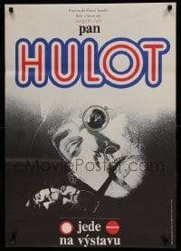 5p413 TRAFFIC Czech 23x33 '74 different art of Jacques Tati as Mr. Hulot by Zdenek Ziegler!