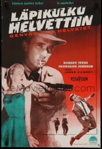 5p204 SHORT CUT TO HELL Finnish '58 directed by James Cagney, Graham Greene, crime thriller!