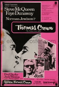 5p209 THOMAS CROWN AFFAIR Finnish '68 best kiss close up of Steve McQueen & sexy Faye Dunaway!