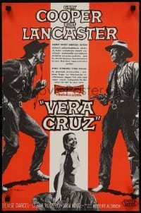5p212 VERA CRUZ Finnish '56 artwork of cowboys Gary Cooper & Burt Lancaster!