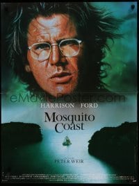 5p607 MOSQUITO COAST French 24x32 '87 Peter Weir, John Alvin art of crazy inventor Harrison Ford!