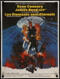 5p635 DIAMONDS ARE FOREVER French 17x22 R80s Sean Connery as James Bond 007 by Robert McGinnis!