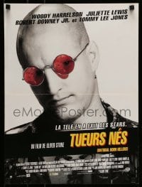 5p682 NATURAL BORN KILLERS French 16x21 '94 Oliver Stone, Woody Harrelson & Juliette Lewis on TV!
