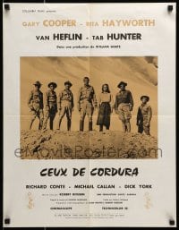5p707 THEY CAME TO CORDURA French 20x26 '59 Gary Cooper, Rita Hayworth, Tab Hunter, Van Heflin!