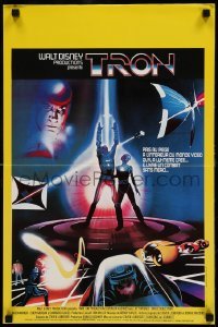 5p712 TRON French 16x24 '82 Walt Disney sci-fi, Jeff Bridges in a computer, cool special effects!