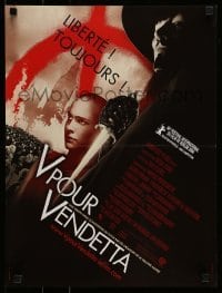 5p716 V FOR VENDETTA French 16x21 '05 Wachowski Bros, bald Natalie Portman, masked Hugo Weaving!