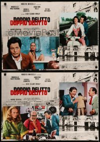 5p773 DOUBLE MURDER set of 8 Italian 18x26 pbustas '78 Mastroianni, Ursula Andress & Peter Ustinov!