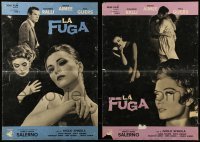 5p812 LA FUGA set of 4 Italian 19x27 pbustas '66 Paola Spinola directed Italian lesbian drama!