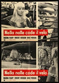 5p825 NUDE IN A WHITE CAR set of 3 Italian 19x27 pbustas '59 Robert Hossein & sexy Marina Vlady!