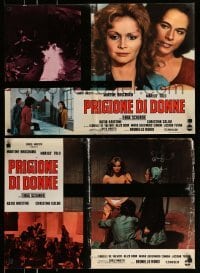 5p751 RIOT IN A WOMEN'S PRISON set of 10 Italian 18x26 pbustas '74 sexy Martine Blanchard!