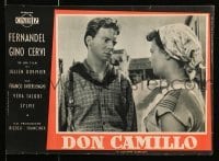 5p728 LITTLE WORLD OF DON CAMILLO Italian 13x19 pbusta '52 great image of Gino Cervi!