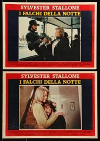 5p722 NIGHTHAWKS set of 5 Italian 13x19 pbustas '81 Sylvester Stallone, Billy Dee Williams!