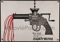 5p361 SPAGHETTI WESTERN Polish 27x39 '11 Ryszard Kaja art of gun turned meat grinder!