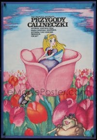 5p364 THUMB PRINCESS Polish 27x39 '79 great art of Japanese anime Thumbelina by Hanna Bodnar!