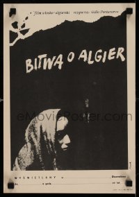 5p288 BATTLE OF ALGIERS Polish 12x17 '68 Gillo Pontecorvo's La Battaglia di Algeri, Flisak art!