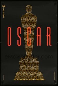 5r015 69TH ANNUAL ACADEMY AWARDS heavy stock 24x36 1sh '97 image of Oscar from winning movie titles