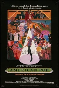 5r050 AMERICAN POP 1sh '81 cool rock & roll animation by Wilson McClean & Ralph Bakshi!