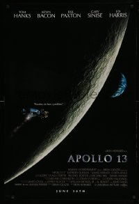 5r055 APOLLO 13 advance 1sh '95 Ron Howard directed, Tom Hanks, image of module in moon's orbit!