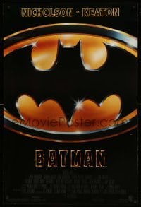 5r080 BATMAN style C 1sh '89 directed by Tim Burton, cool image of Bat logo!