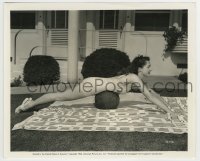 5s067 ANNE GWYNNE 8.25x10 still '42 at home exercising to maintain America's best swimsuit figure!