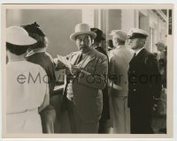 5s160 CHARLIE CHAN IN SHANGHAI 8x10.25 still '35 close up of Asian detective Warner Oland w/paper!