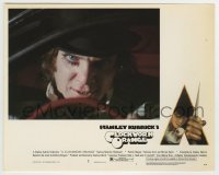 5s004 CLOCKWORK ORANGE 8x10 mini LC #1 '72 Kubrick classic, c/u of Malcolm McDowell driving!