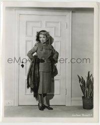 5s185 CONSTANCE BENNETT 8.25x10 still '40s full-length with hands on hips & fur on her arm!