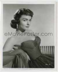 5s222 DONNA REED 8.25x10 still '55 sexy close portrait in strapless dress & sparkling jewelry!