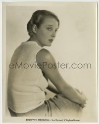 5s231 DOROTHY MACKAILL 8x10.25 still '20s seated over-the-shoulder portrait w/back to the camera!